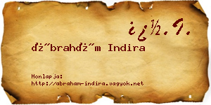 Ábrahám Indira névjegykártya